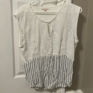 Blue and white tank top